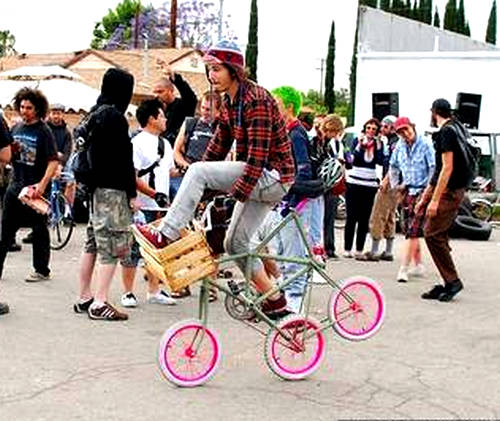 strange weird bicycles funny man bike guy