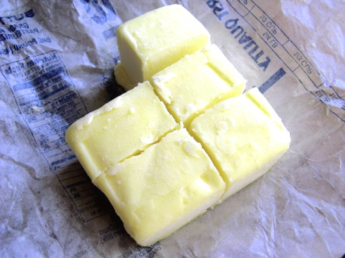 small fresh frozen butter cubes original wrapping paper